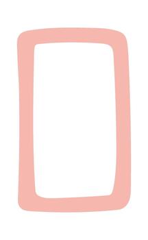 Rounded Rectangle Frame Hand Drawn vector