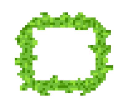 hoja marco píxel frontera vector