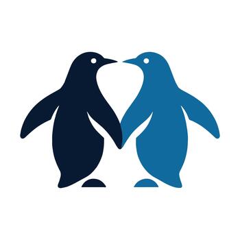 Twin Penguin Logo vector