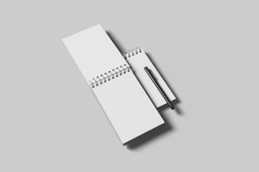 A6 Notebook Stack Mockup psd