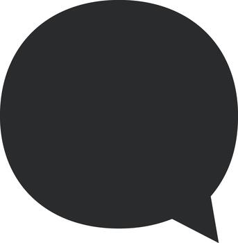 Chat bubble solid illustration for web design and app interface elements vector