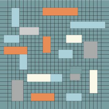 Geometric Multicolor Rectangular Composition Background vector