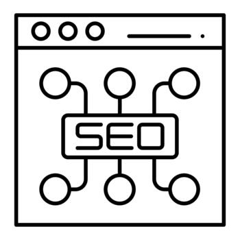 Search Algorithm Line Icon vector