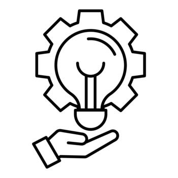 Creative Solution Line Icon vector