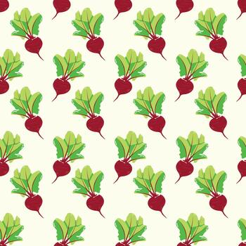 Beetroot Seamless Pattern Background vector