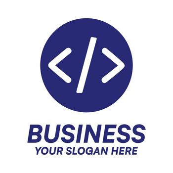Coding and programming logo design template vector