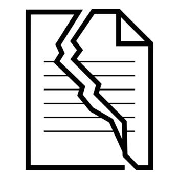 Torn document icon vector