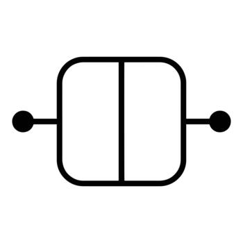 Simple elevator button icon vector