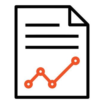 Document icon with graph vector