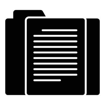 Document folder with text lines vector