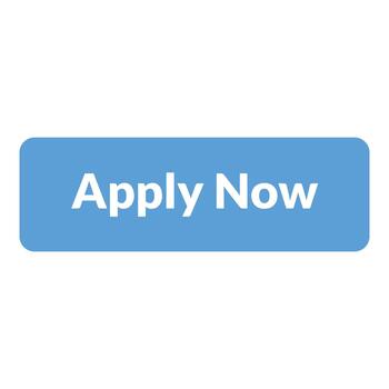 Blue rectangular web button with white apply now text for interface vector