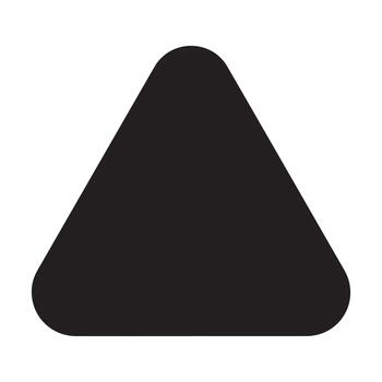sólido negro redondeado triángulo forma para geometría y diseño elementos vector