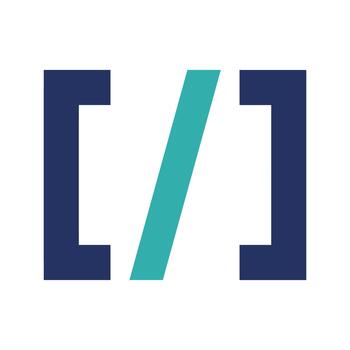 Web Developer Icon with Programming Syntax Brackets and Slash vector