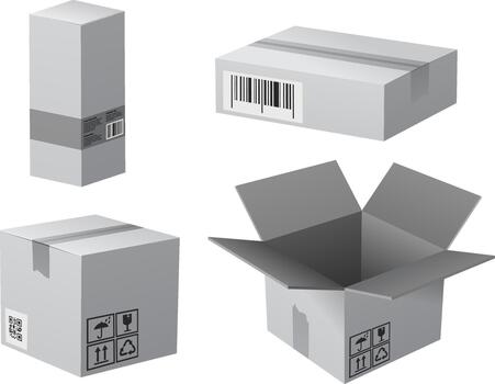 Packaging Boxes with Box vector