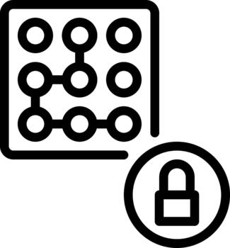 pattern lock, line icon vector