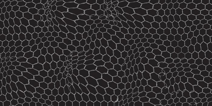 Abstrack with distorted hexagonal mesh pattern vector