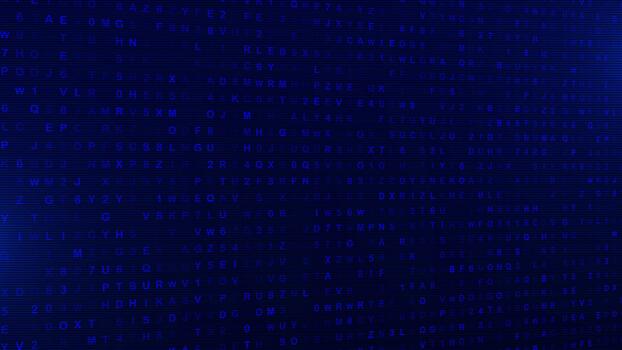 binário codificação e digital dados em processamento sobre Preto fundo video