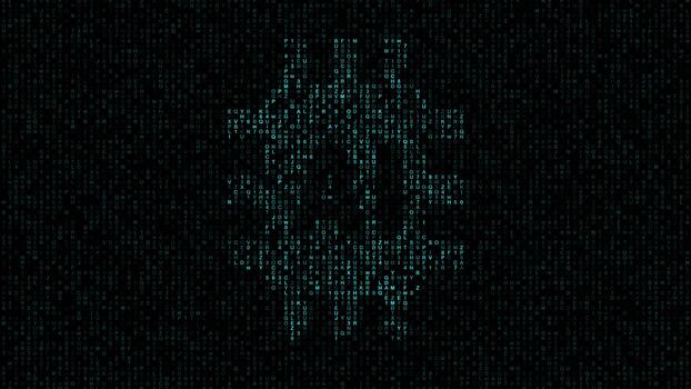 binario matrice dati concetto per artificiale, algoritmo binario di digitale dati codice video
