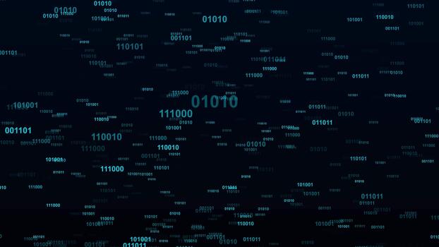 Binary Computer Code Glowing Number Animated Background video