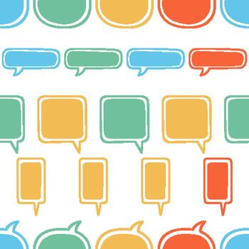 Speech Bubbles Seamless Pattern vector