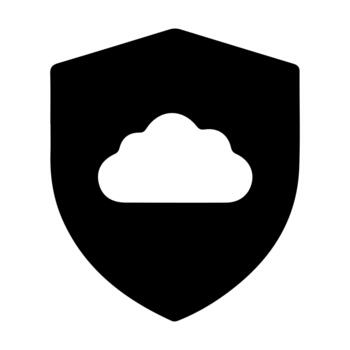 Cloud Security Shield Logo vector