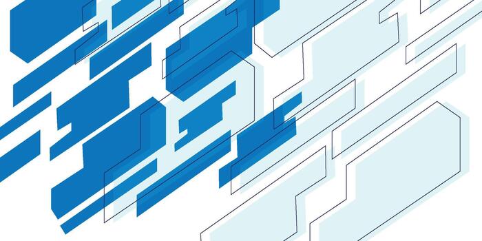 Blue Geometric Rounded Rectangle Network Pattern. vector