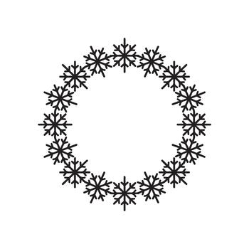 Geometric Snowflake Circle Pattern vector