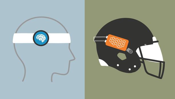 Concussion Protocol Sensor Illustration vector