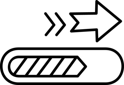 cargando Progreso bar con adelante flechas vector