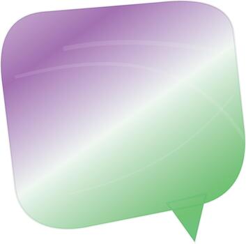 Speech bubble with gradient color vector