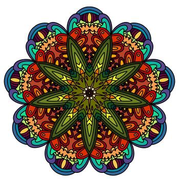 Green Leaf Star Pattern vector