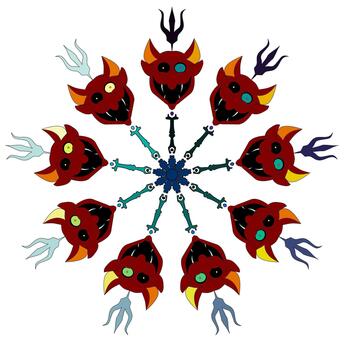 Devil Mask Mandala vector