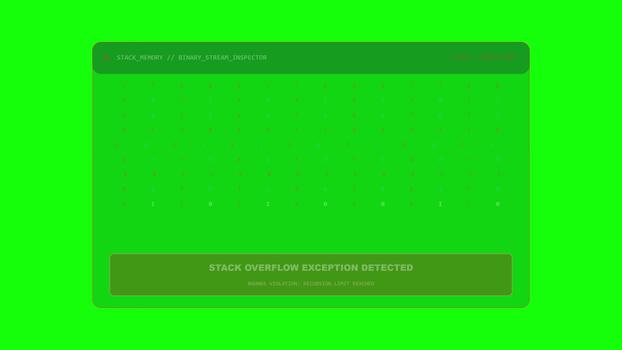 computer systeem stack overloop fout en geheugen defragmentatie werkwijze video