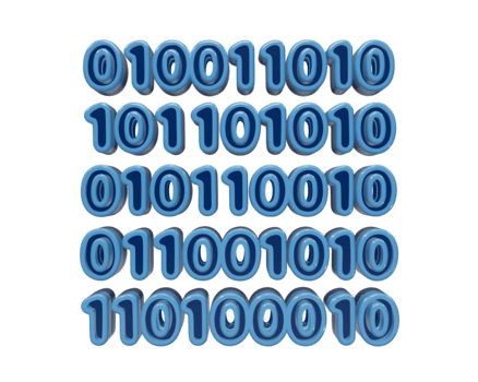 binaire code séquence bleu 3d Nombres pour ordinateur programmation et Logiciel développement concept. png