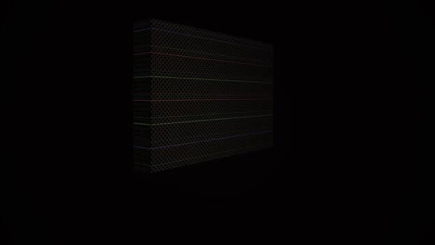 programmazione codice visualizzato su buio schermo sfondo. video