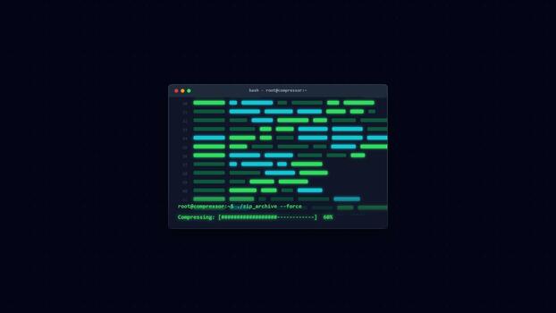 digital software programación interfaz con código y datos Procesando video