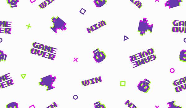 Gaming seamless pattern background vector