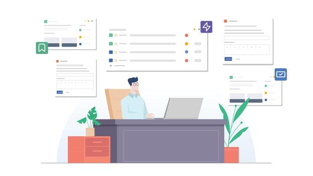 Digital Task Management Dashboard Interface vector