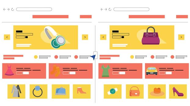 Ecommerce Website Interface Design vector