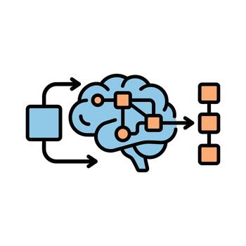 Cloud Artificial Intelligence Network with Connected Data Systems vector