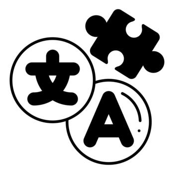 Language Encode Dualtone Icon vector