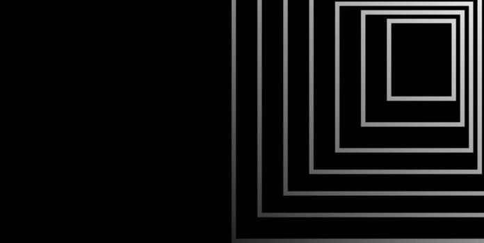 Abstract Nested Square Stack Frames with Black Copy Space vector