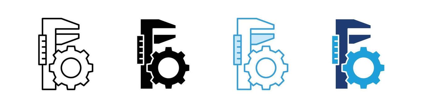 Precision Engineering Design Multiple Styles vector