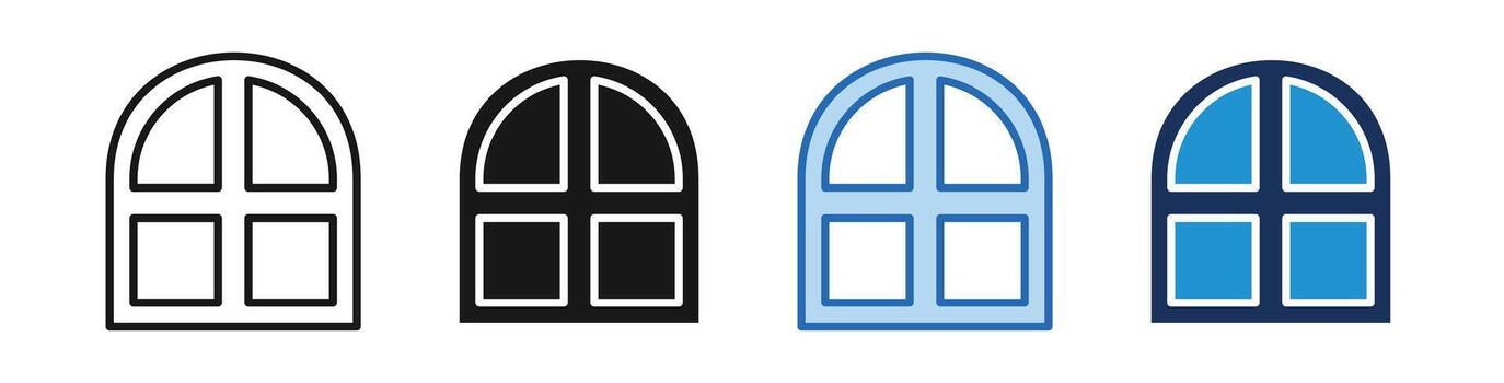 ventana múltiple estilos vector