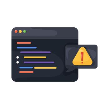 Code Error Warning Illustration vector
