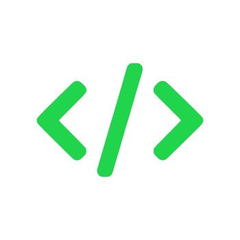 Software Development Code Brackets Script Programming Icon vector