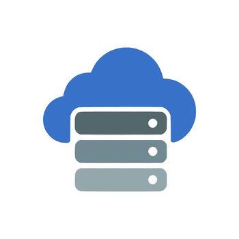 Secure Cloud Data Server Rack Hosting vector