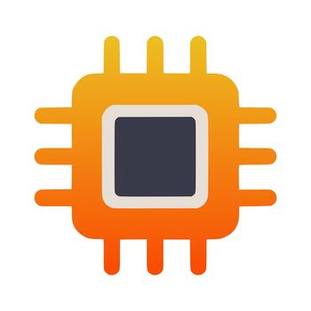 Computer Microchip CPU Processor Hardware Technology Symbol vector