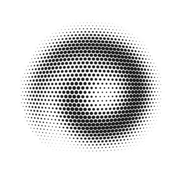 Halftone Dot Sphere Abstract Pattern vector