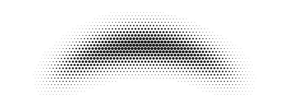 Halftone Arch Gradient Dots Pattern vector